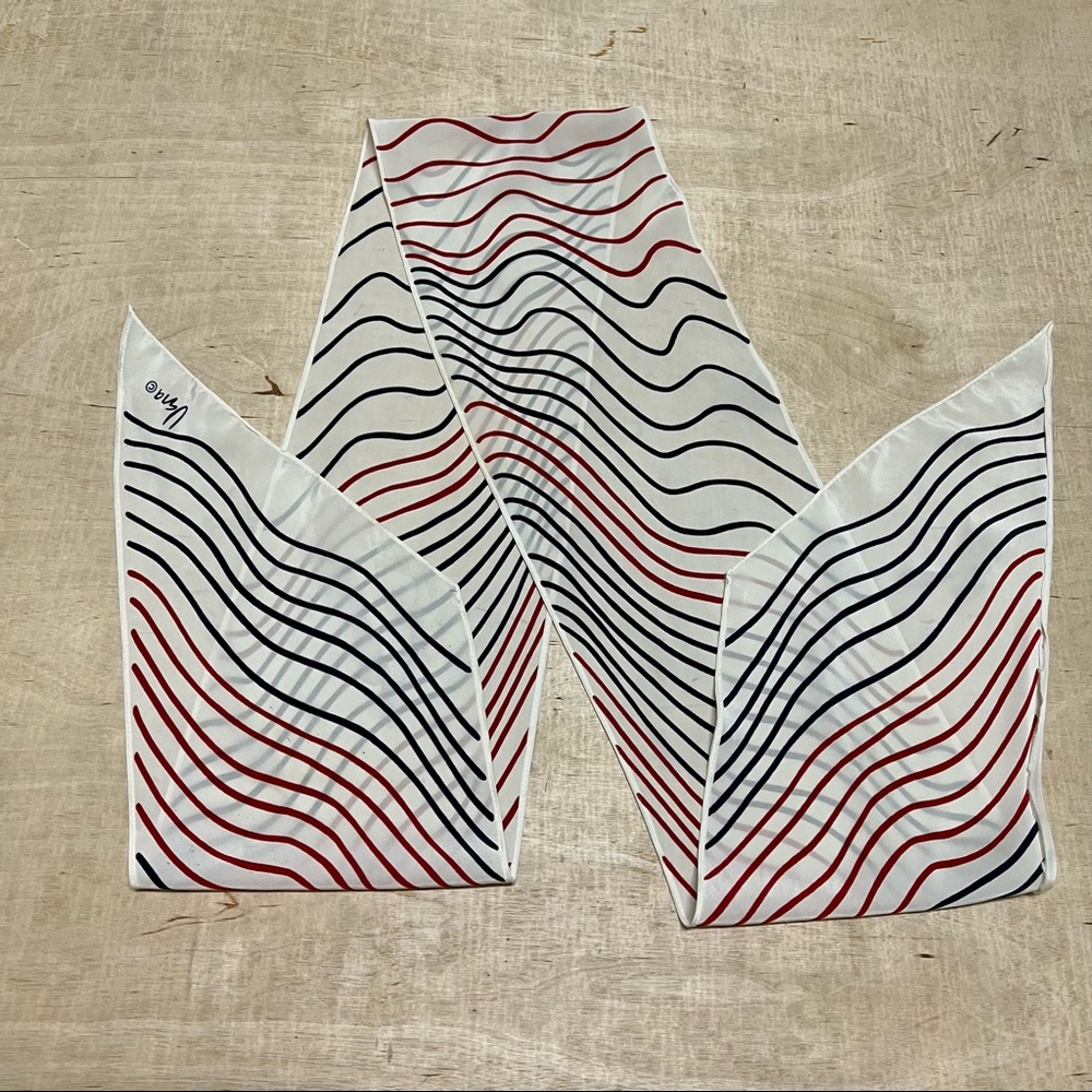 Vintage Vera Neumann Oblong Scarf Wrap Silk Stripes